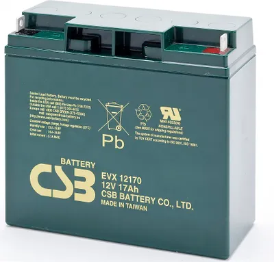 Produktbild von CSB-EVX12170 12 Volt AGM Bleiakku 17Ah, 181x76,2x167mm M5 Flachpol - M5 B/N Zyklenfest + Standby