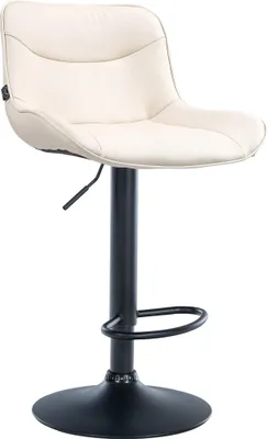 Produktbild von CLP Barhocker Vonore Kunstleder Höhenverstellbar Und 360 Grad Drehbar - creme Gestell Farbe schwarz