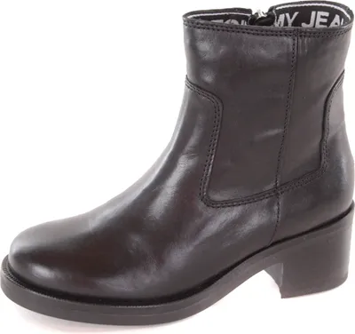 Produktbild von Tommy Hilfiger Denim Damen Essential Leather Biker Boots, Schwarz (Black 990) #6