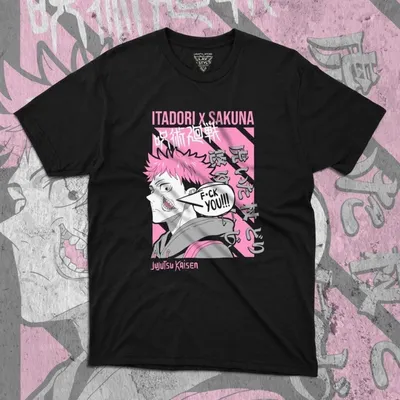 Immagine prodotto di Magliette con stampa, T-shirt da uomo JUJUTSU KAISEN ITADORI AND SUKUNA 10539
