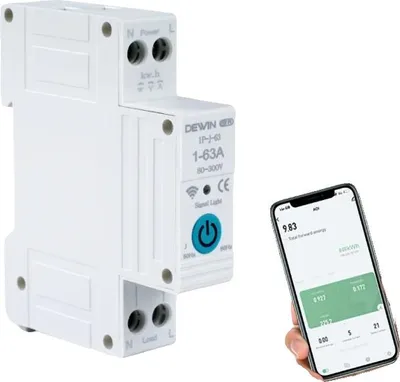 Image de Disjoncteur, 230 V CA, 63 A, montage sur rail DIN,  CE, mesure haute précision