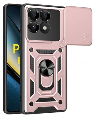 Produktbild von Techsuit Camshield Back Cover Hülle für Xiaomi Poco F6 Pro - Roségold