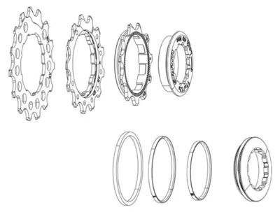Obrázek produktu pro Sram 11.2418.008.000 11-13-15 zubů náhradní pastorky pro PG-1210 1230 Eagle 11.2418.008.000