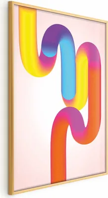 Produktbild von Posterpapier Poster - Rainbow Tubes - abstract illustration with colorful gradients 40x60 cm 3D a-A-10548-ao-a