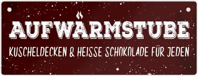 Produktbild von Aufwärmstube Metallschild XL