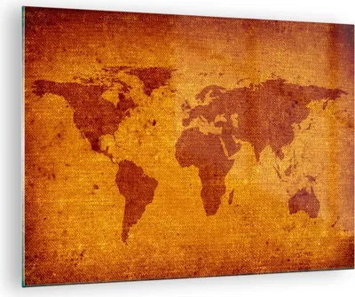 Produktbild von Bilder auf glas - Alte Karte Kontinente Reisen Welt - 70x50cm - Glasbilder - Wandbilder - Kunstdruck - zum Aufhängen bereit - Wanddekoration aus Glas - Glas Bilder - Wandbild auf Glas - GAA70x50-0396