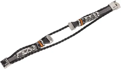 Zdjęcie produktu dla Pasek do smartwatcha Skórzany pasek do zegarka w etnicznym stylu vintage dla Fitbit LuxeBlack