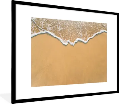 Produktbild von MuchoWow® Gerahmtes Poster Strand - Sommer - Meer 80x60 cm - Poster mit Schwarzem Bilderrahmen Wandposter Rahmen Foto Bilder - Schlafzimmer-Dekorationen - Fotoposter