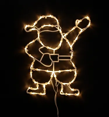 Produktbild von DEGAMO Fensterbild beleuchtet Nikolaus Weihnachtsmann 42cm, 50 LED weiss, 230V