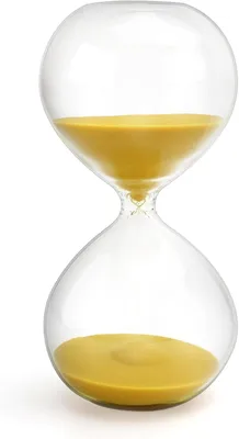 Imagen del producto de Reloj de arena de 60 minutos, con dimensiones de 6,3 x 6,3 x 12 cm, fabricado en vidrio, para medir el tiempo