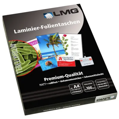 Produktbild von 100 LMG Laminierfolien matt für A4 100 micron