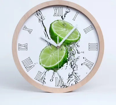 Produktbild von Holzuhr 30fi cm wanduhr - weiße Spitzen - Kalk und Wasser