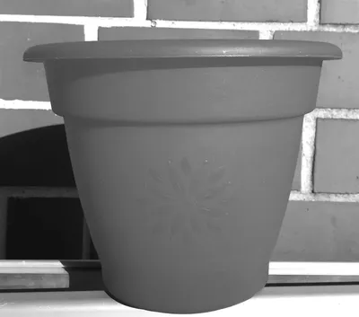 Produktbild von alpfa 831540 Blumenkübel Sydney mit Dekor 23 x 19 cm - anthrazit