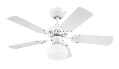 Zdjęcie produktu dla Wentylator sufitowy Princess Radiance II White 90 cm z oświetleniem i przewodem zasilającym