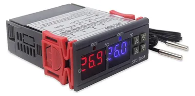 Digitaler Temperaturregler mit Doppel-NTC-Sonde, 110-220 V