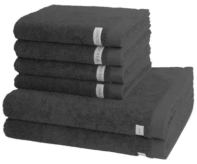 Produktbild von Ross Sinfonie 4 X Handtuch 2 X Duschtuch im Set Walkfrottee aus reiner Baumwolle 500 g/m², Hohe Saugkraft und flauschig weicher Griff, Gewebte Bordüre für elegante Optik