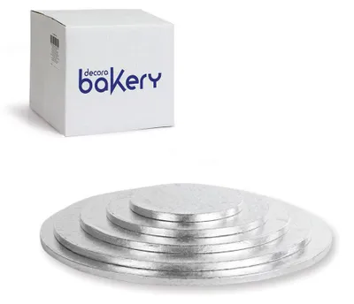 Produktbild von Decora Cakeboard Tortenunterlage Silber Ø 25 x 1,2 h cm