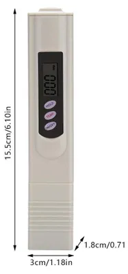 Digitales TDS-Messgerät für Wasserqualität, 0-9990 ppm, 0-99 °C