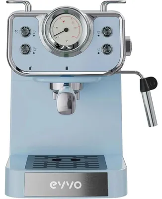 Obrázek produktu pro EVVO Intensa Retro, Espresso kávovar, 1,5 l, Mletá káva, 950 W, Nerezová ocel, Modrá