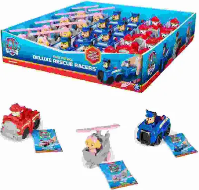 Produktbild von PAW Patrol , Deluxe Rettungsflitzer (Deluxe Rescue Racers) mit Rückziehmotor - sortiert -Zufallsauswahl des Charakters, Polizeiwagen, 3 Jahr(e), Kunststoff, Mehrfarbig