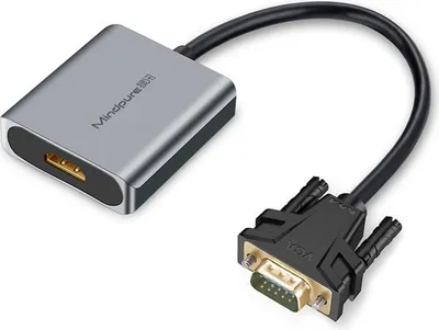 Produktbild von INF VGA zu HDMI Adapter – 1080P, Audio, Stromversorgung – PC Monitor Anschluss