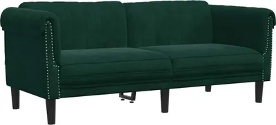 Produktbild von vidaXL Sofa 2-Sitzer Dunkelgrün Samt