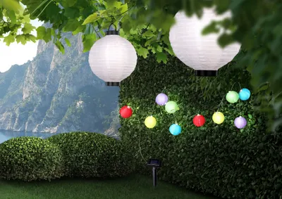 Zdjęcie produktu dla Lampka solarna Globo plastikowa wielokolorowa, 10xLED; 33971