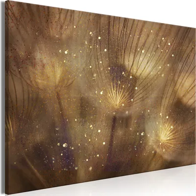 Produktbild von Italienischer Leinwand Leinwandbild - Golden Dandelions (1 Part) Wide 120x80 cm Blumen b-C-0870-b-a
