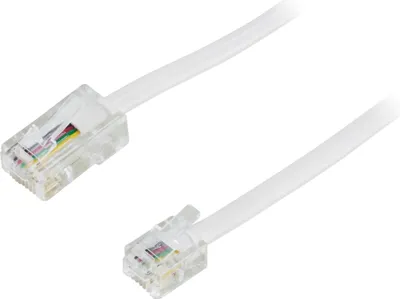 Immagine prodotto di Cavo modulare DELTACO, da 8P4C a 6P4C (RJ11), 5 m, bianco