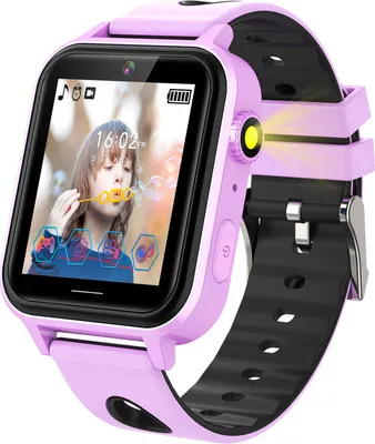 Obrázek produktu pro (Fialová) A8 Smart Game Watch pro děti, 18 her Smartwatch pro chlapce dívky s krokoměrem Kalorie Svítilna Hodinky MP3 Hudba Děti Vánoční narozeninové dárky