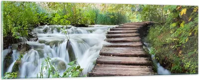 Produktbild von Bilder auf glas - Nationalpark Natur Kieselsteine - 90x30cm - Glasbilder - Wandbilder - Kunstdruck - zum Aufhängen bereit - Wanddekoration aus Glas - Glas Bilder - Wandbild auf Glas - GAB90x30-0355