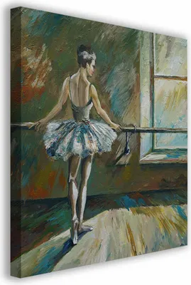 Zdjęcie produktu dla OBRAZ NA PŁÓTNIE 004 Baletnica 40x40cm