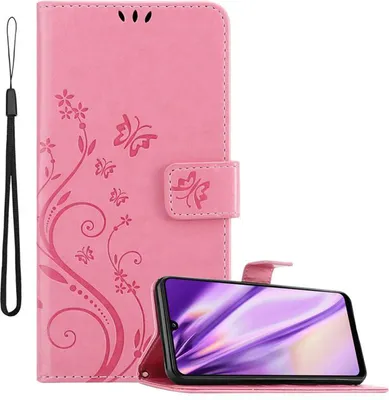 Produktbild von Cadorabo Hülle für Samsung Galaxy A31 Schutz Hülle in Rosa Schutzhülle Handy Hülle Etui Case Blumen Flower