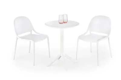 Produktbild von Runder weißer CALVO Kunststofftisch, 60 cm Durchmesser, 72 cm Höhe