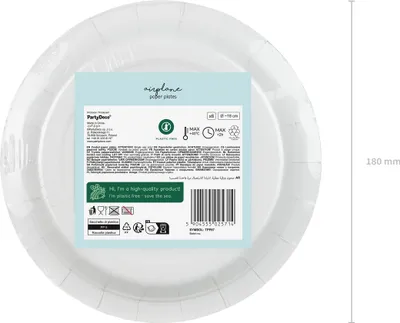 Zdjęcie produktu dla PartyDeco TPP87, Płyta, Okrągły, Papier, Wielobarwny, Obraz, 6 szt.