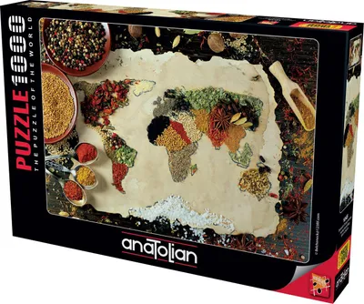 Produktbild von ANATOLIAN Puzzle Gewürz Weltkarte 1000 Teile