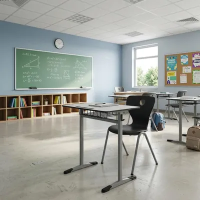 Immagine prodotto di Scrivania per bambini con sedia da scuola, set per lo studio, design moderno