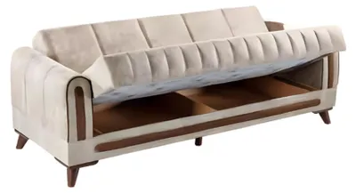 Produktbild von Sofagarnitur 3+1 Sitzer Garnitur Set Sofa Sessel Holz Textil Couchgarnitur