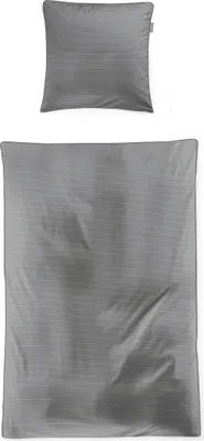 Produktbild von Irisette Mako-Satin Bettwäsche-Garnitur Tokio 8607 Farbe grau Größe 135x200+80x80