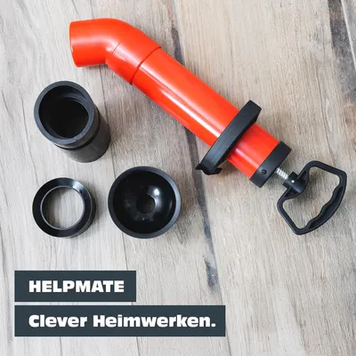 Produktbild von HELPMATE – Rohrreinigungspumpe – Hochdruck Abflussreiniger für Bad, Küche und WC – Effektive Verstopfungsbeseitigung – Umweltfreundliche Reinigung ohne Chemikalien