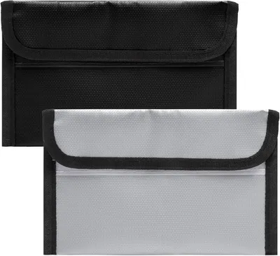 Produktbild von Feuerfeste Dokumententasche 20 x 12 cm, 2er-Set, mit Reißverschluss, für Reisen