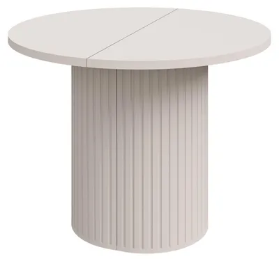 Produktbild von Masseno Ausziehbar Esstisch BOLLA 100 - 188 cm x 100 cm Oval Tisch für Wohnzimmer, Küche, Beige
