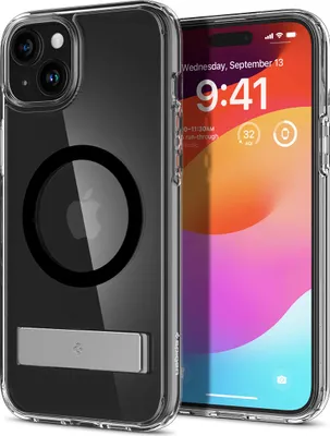 Zdjęcie produktu dla Spigen iPhone 15 Plus Ultra Hybrid Etui S Magsafe Etui Z Podstawką - Czarne