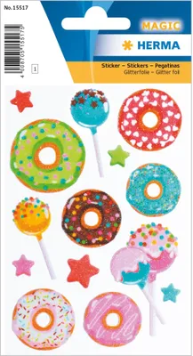Produktbild von Herma MAGIC Sticker Sweeties mit glitzerndem Glitzer