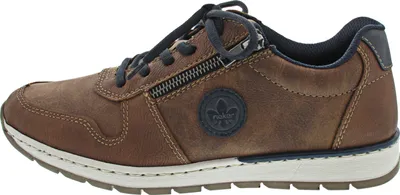 Produktbild von Rieker Herren Sneaker Schnürung Reißverschluss Halbschuh B2114, Größe:44 EU, Farbe:Braun