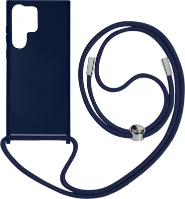 Image de Samsung Galaxy S23 Ultra Housse de protection avec chaîne en nylon de 80 cm - Bleu