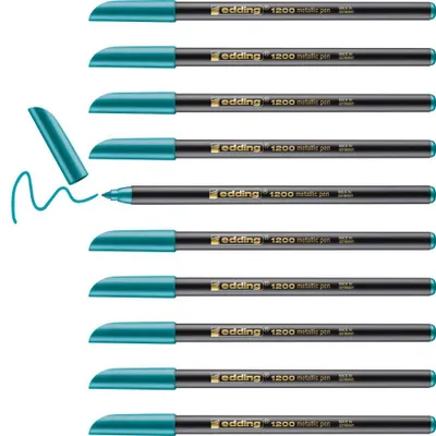 Obrázok produktu pre Vláknové perá edding 1200 colorpen 1 mm zeleno-metalické Balenie 10 ks