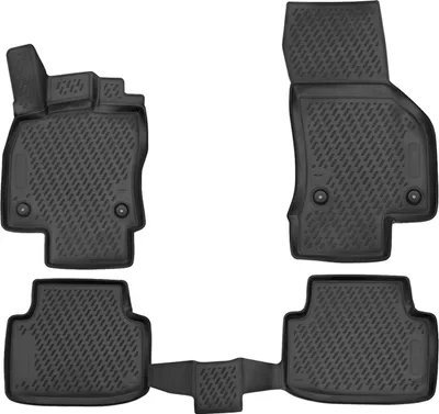 Produktbild von OMAC Fußmatten für VW Passat B8 2014-2023 Passform Hoher Rand Gummimatten Schwarz