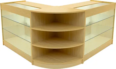 Image de Ensemble de comptoirs LED Apollo, modèle LM60 + K1200 (2 pièces) – En érable