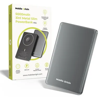 Zdjęcie produktu dla Mobile Origin 5000Mah 3In1 Metal Slim Powerbank Pb4